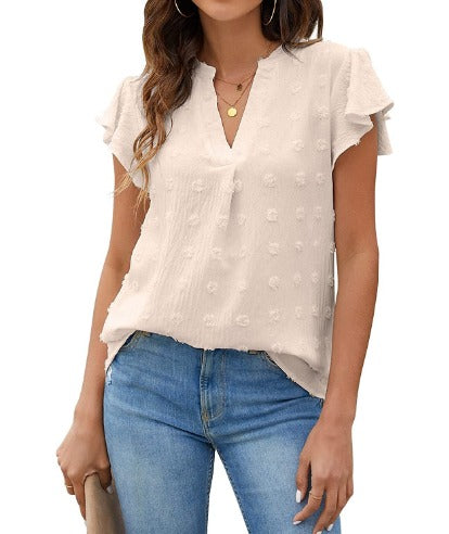 Hannah | Blouse with Patchwork and Ruffles