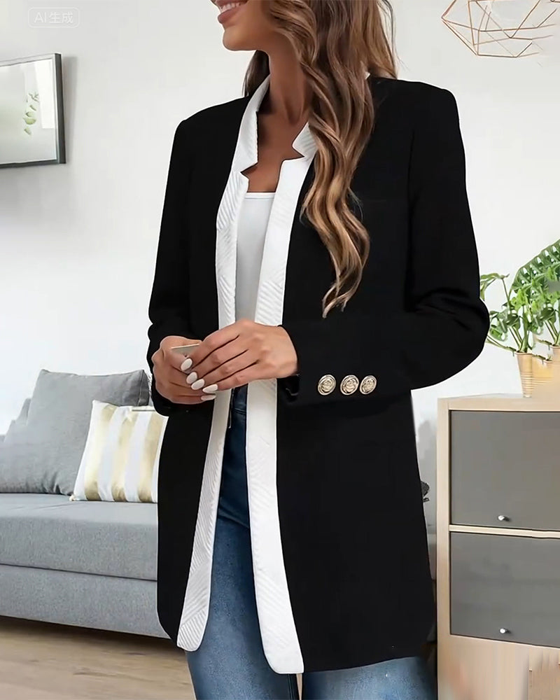 Veste Chic en Couleurs Contrastées