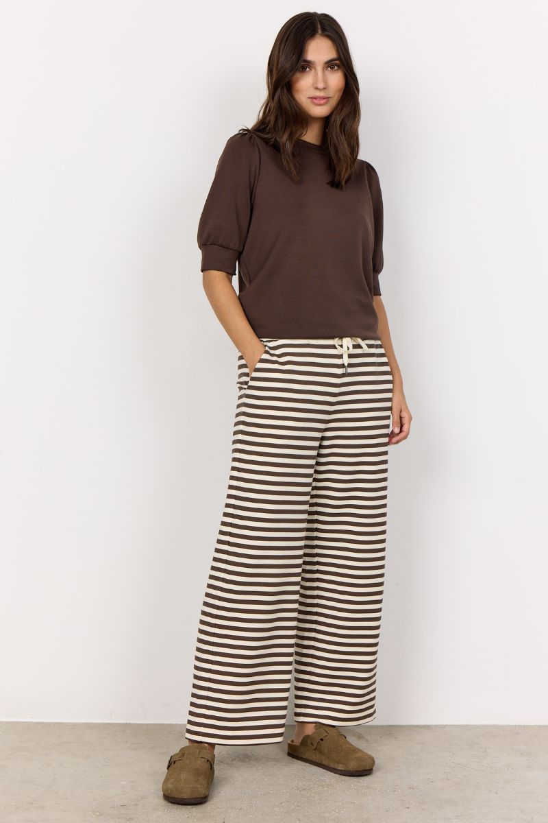 Tini Stripe Wide-Leg Pants | Brun | Statebird Trousers