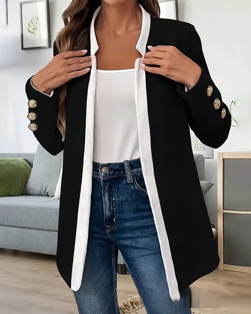 Veste Chic en Couleurs Contrastées