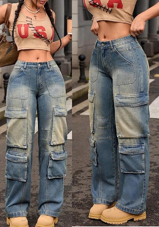 Urban Nomad - Vintage-Inspired Cargo Jeans