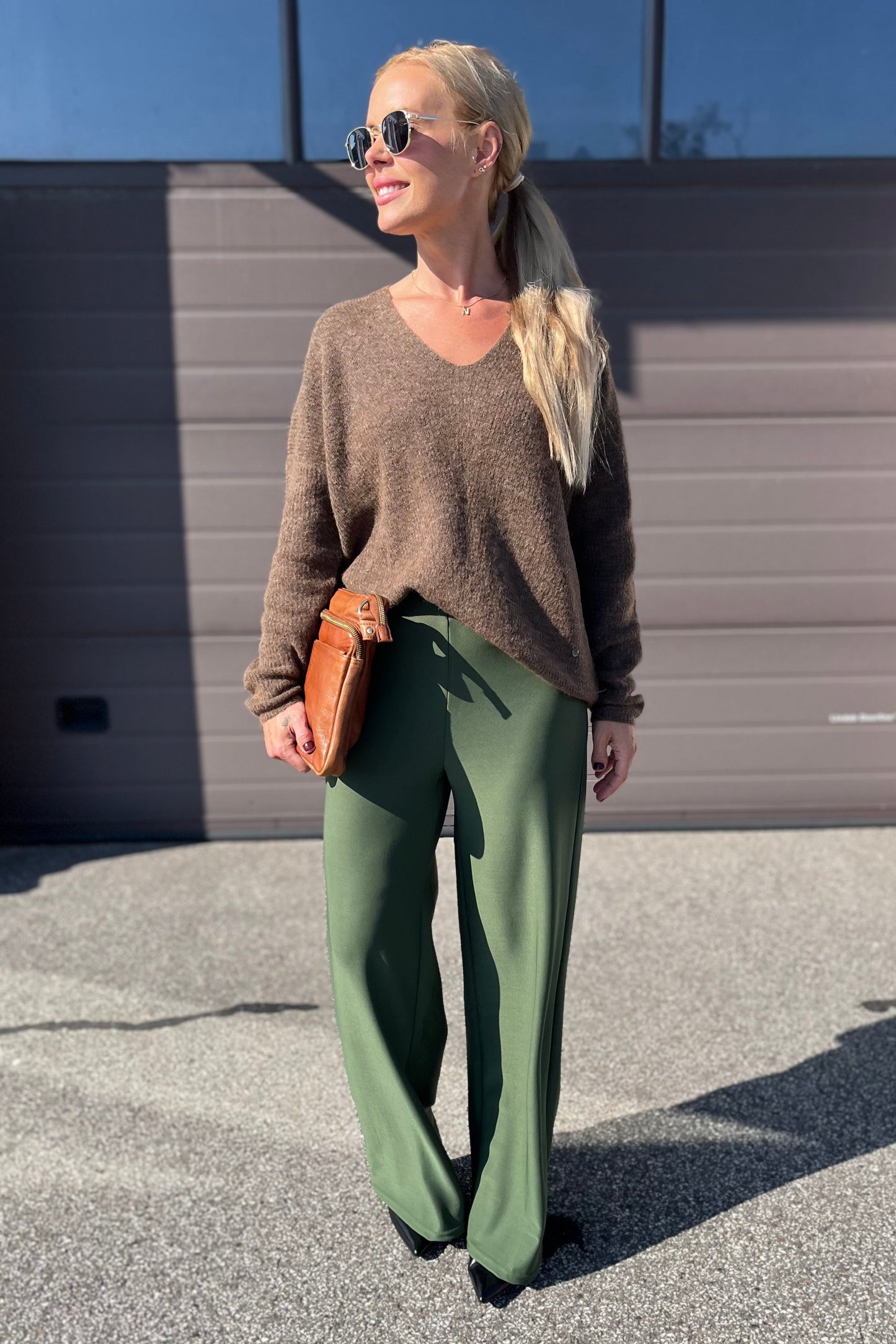 Henne Wide-Leg Pants | Army Green | Liberté Trousers