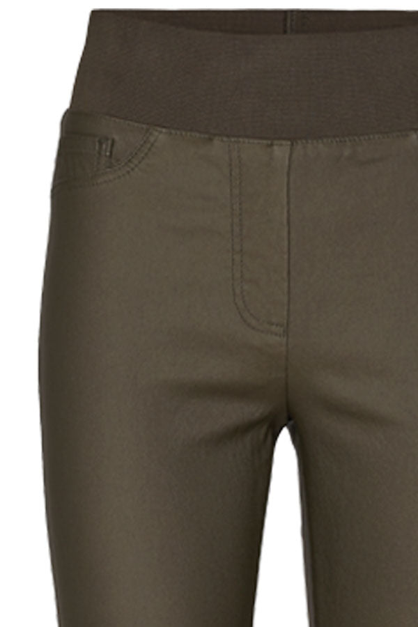 Shantal Cooper | Oliven | Freequent Coated Trousers