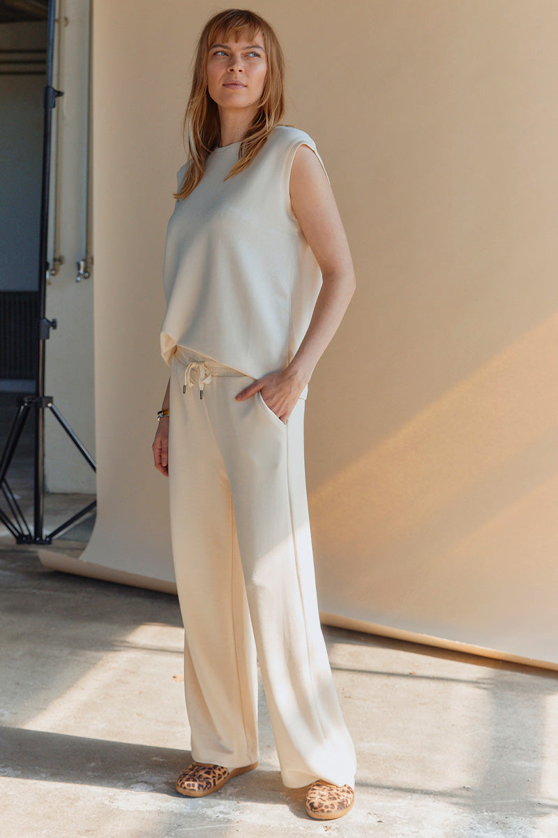 Tini Wide-Leg Pants | Cream | Statebird Trousers