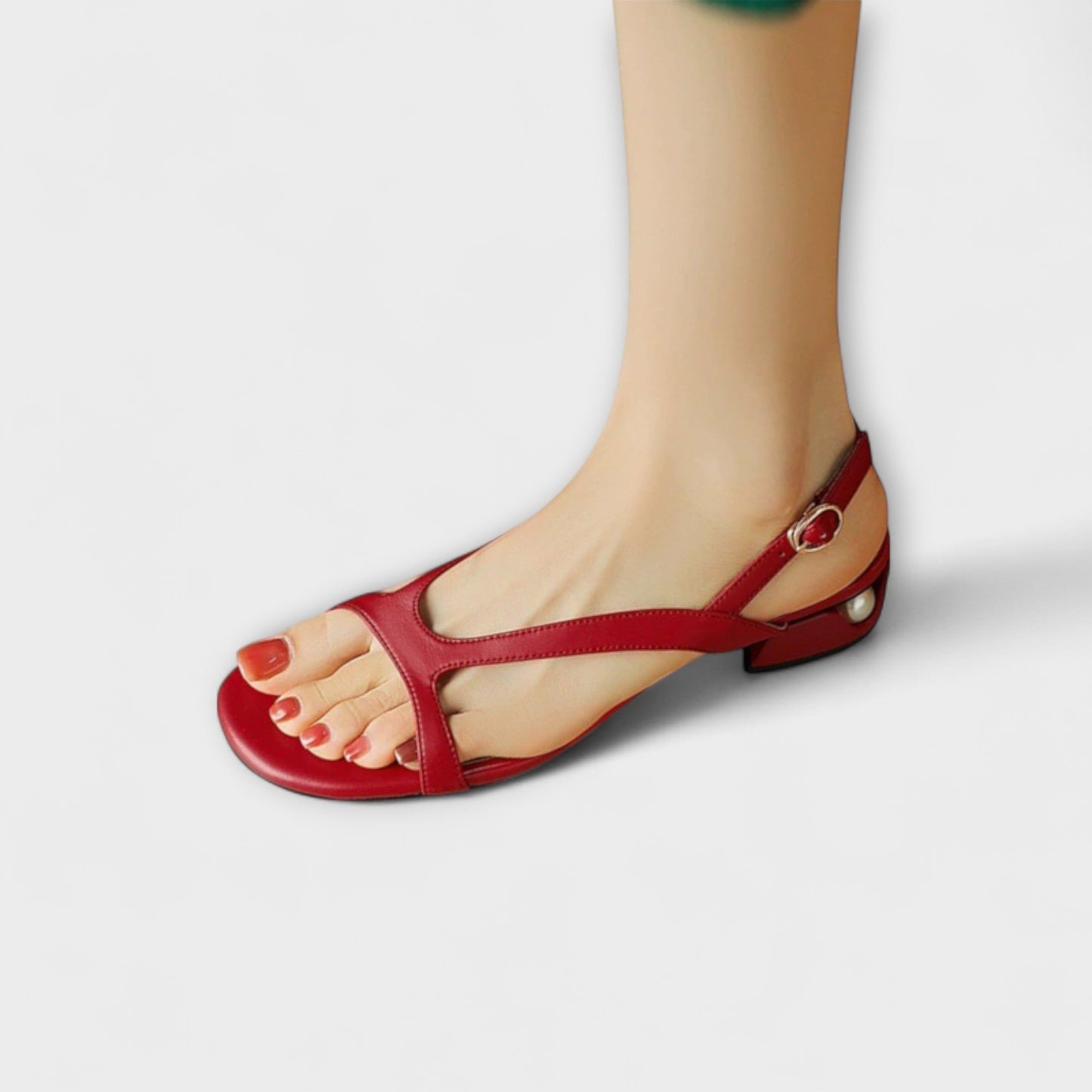 Evelyn - Elegant Flade Sandaler Minna med Sofistikeret Finish