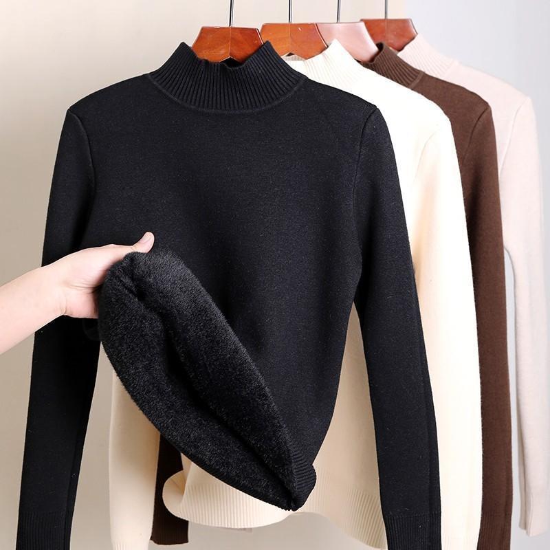 Moderne sweater med høj hals