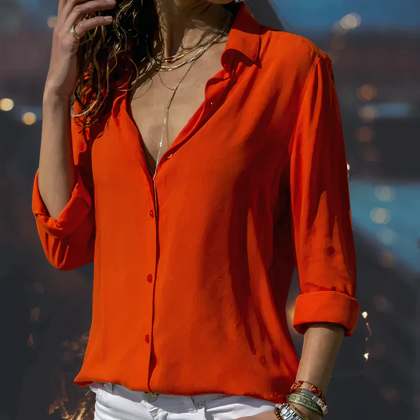 Alina | Elegant Chiffon Blouse for Women