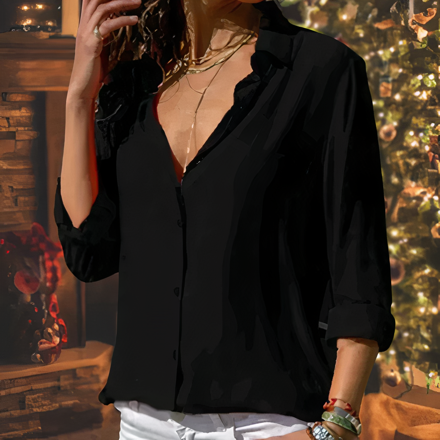 Alina | Elegant Chiffon Blouse for Women
