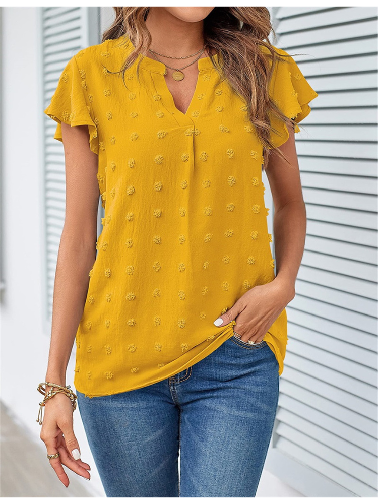 Hannah | Blouse with Patchwork and Ruffles