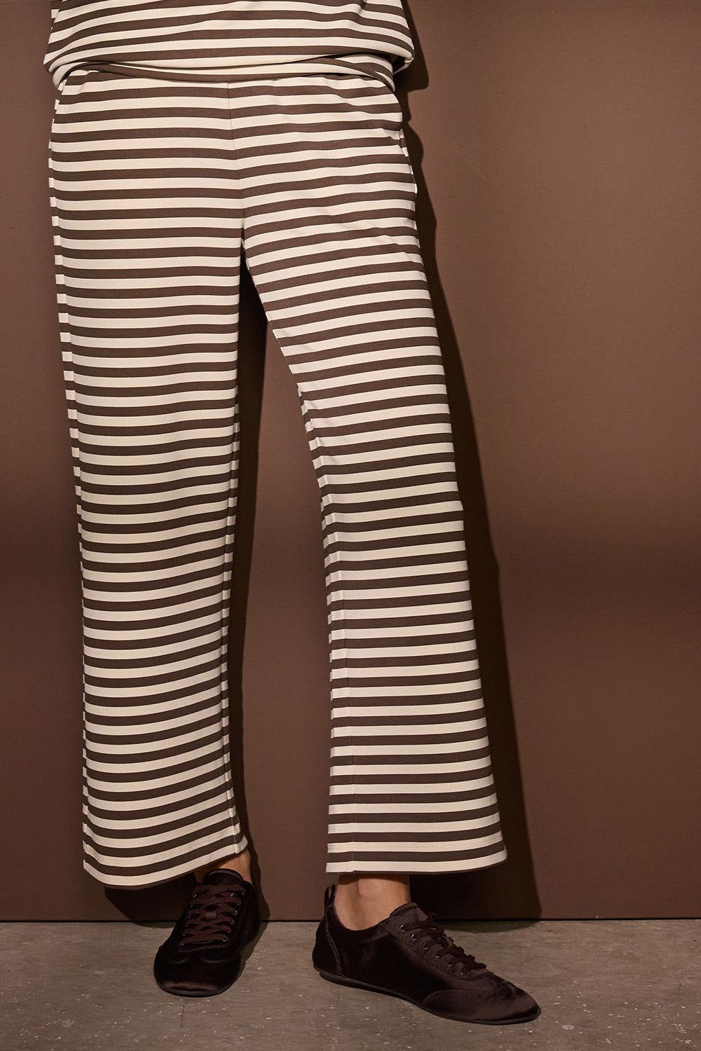 Tini Stripe Wide-Leg Pants | Brun | Statebird Trousers