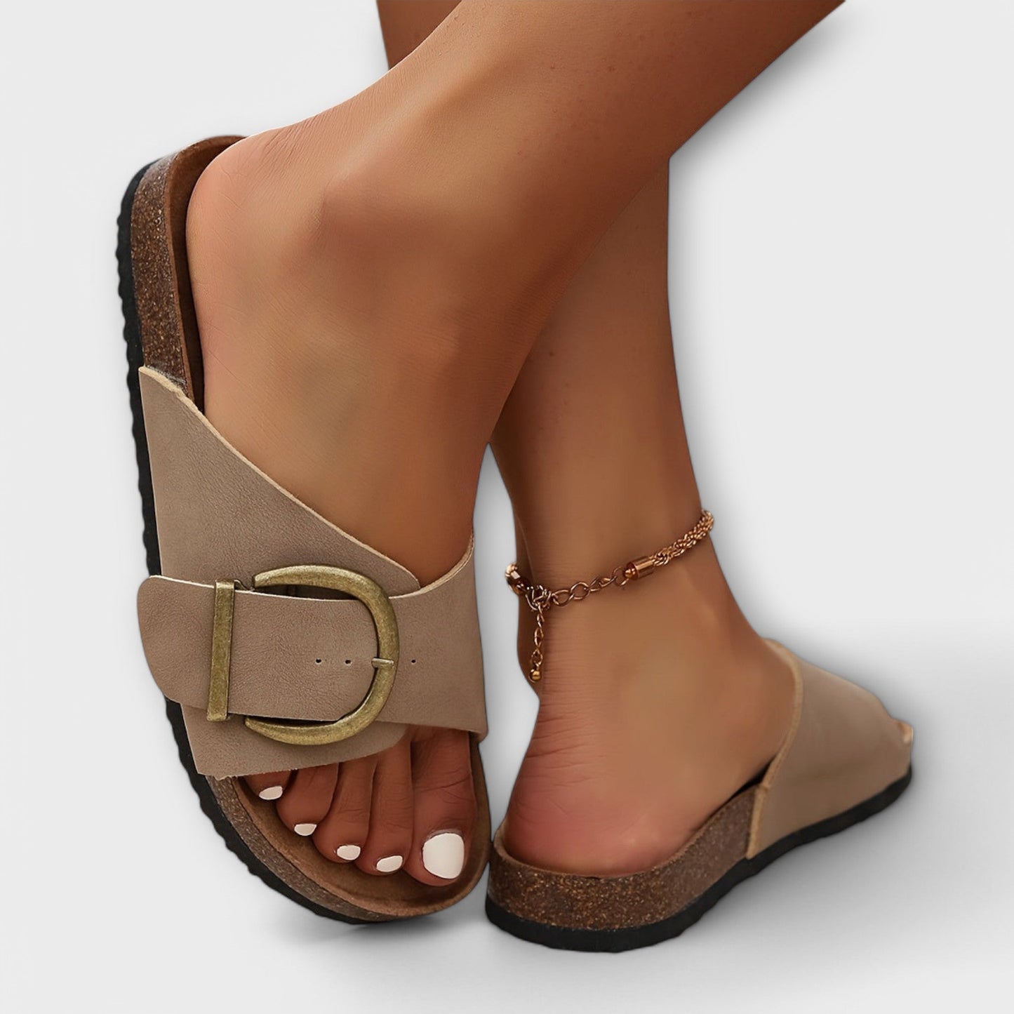 Margie - Kork Sandaler til Dame med Spænderem Design