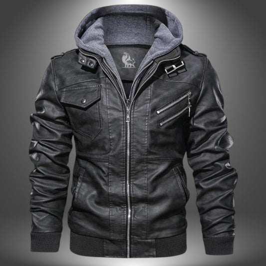 David | Håndlavet Vintage Læderjakke" can be rewritten as "David | Håndlavet Klassisk Læderjakke i Vintage Stil.