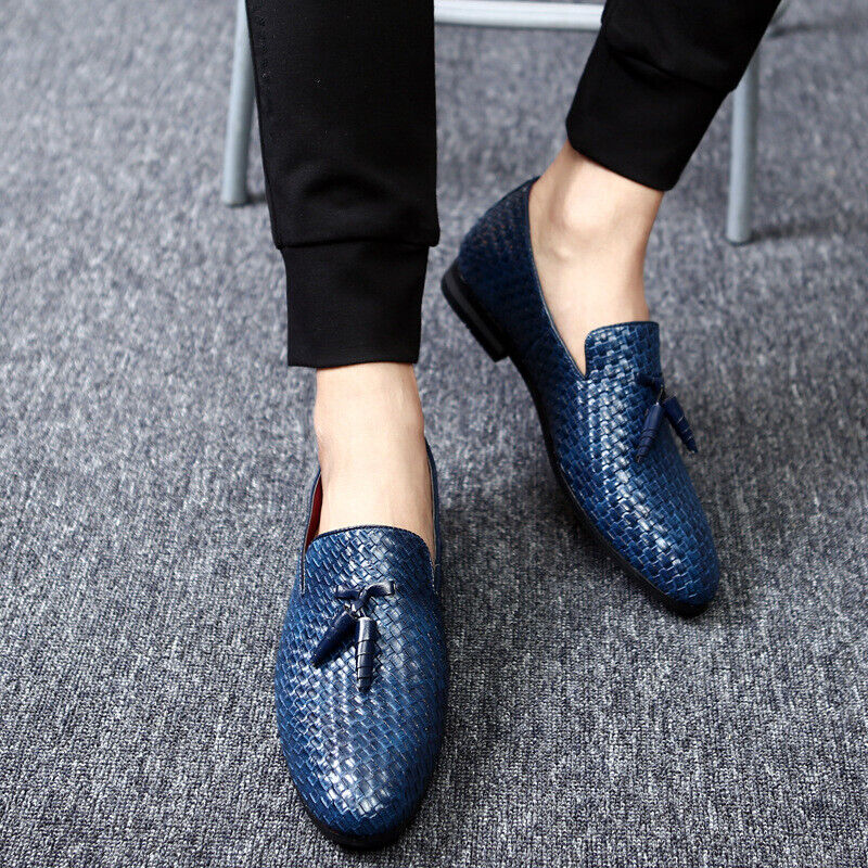 William | Woven Leather Slip-On Loafers