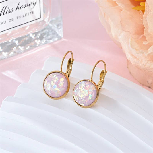 Vintage Opalstein Gold Earrings