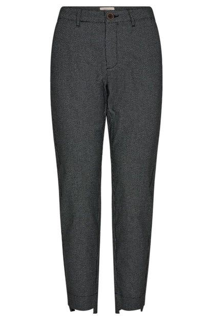 Rex Pants | Black with Off-White | Trousers by Freequent
