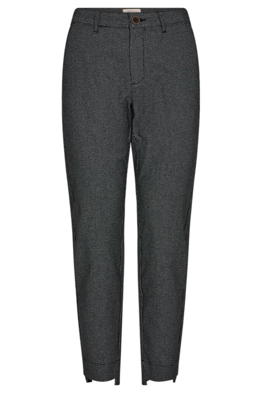 Rex Pants | Black with Off-White | Trousers by Freequent