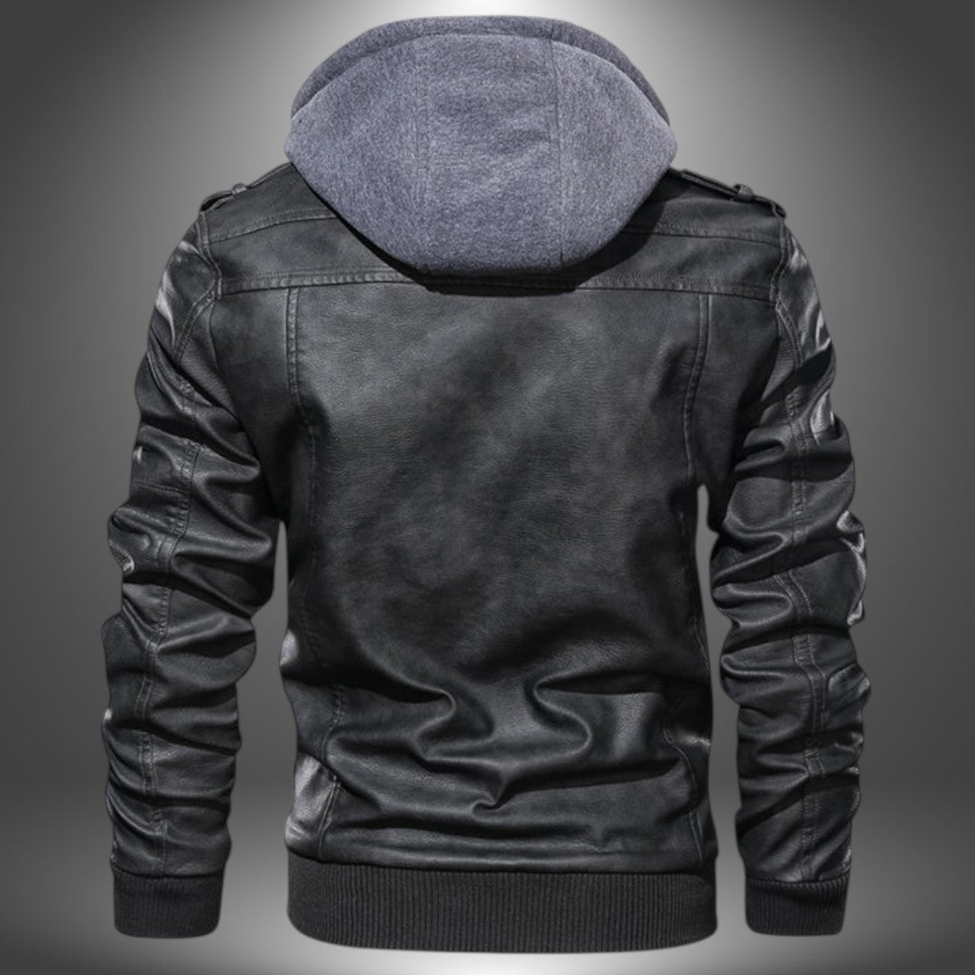 David | Håndlavet Vintage Læderjakke" can be rewritten as "David | Håndlavet Klassisk Læderjakke i Vintage Stil.