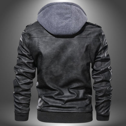 David | Håndlavet Vintage Læderjakke" can be rewritten as "David | Håndlavet Klassisk Læderjakke i Vintage Stil.