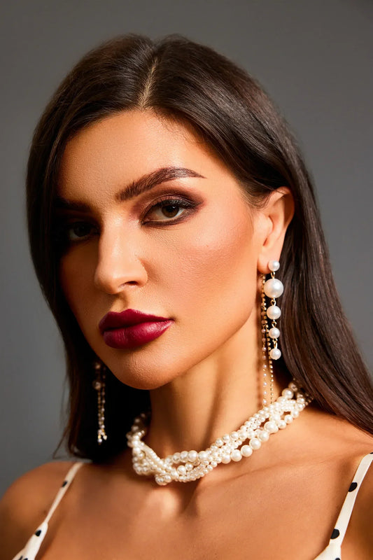 Amalia™ – Elegante perleøreringe med kaskadeeffekt