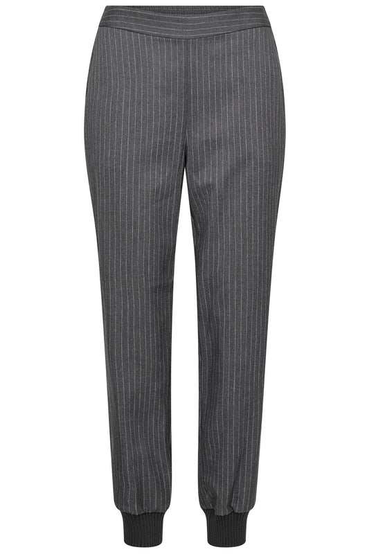 Co'couture Ida Pin Jog Pant 31106 | Medium Gray | Stylish Trousers