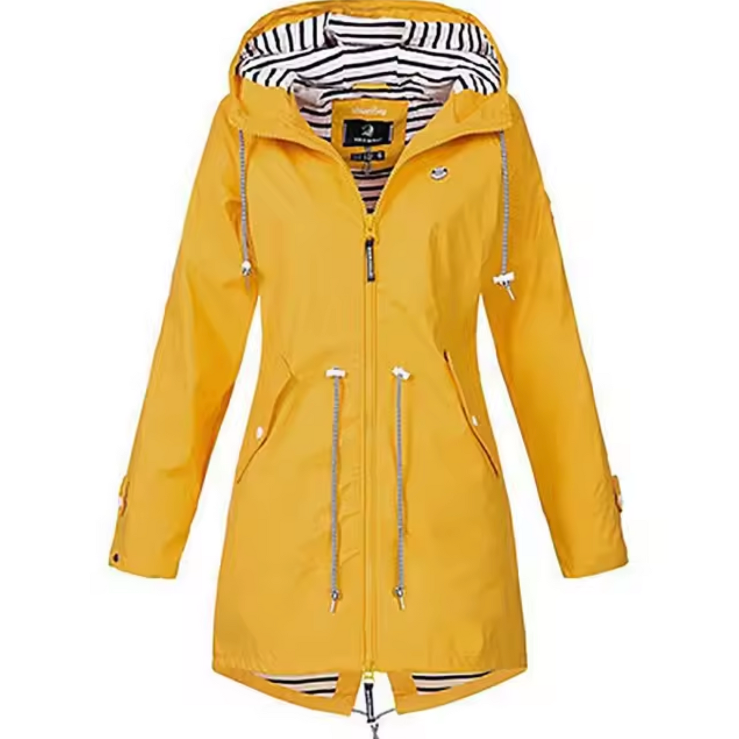 Pernille™ | Striped Front Parka with Drawstring