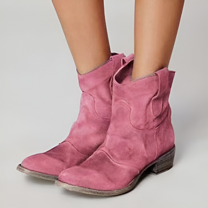 La Maison Élise® | Suede Elegance Ankle Boots