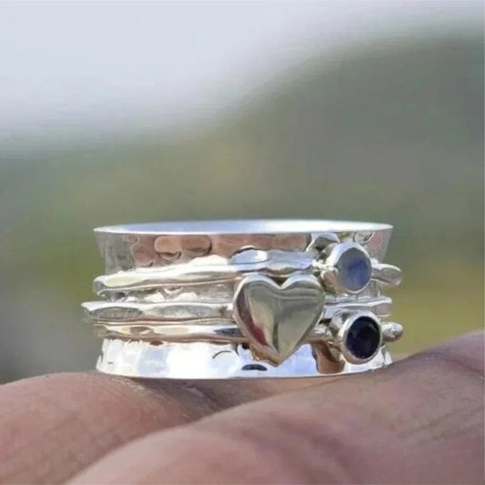Hjerteformet Spinnende Ring