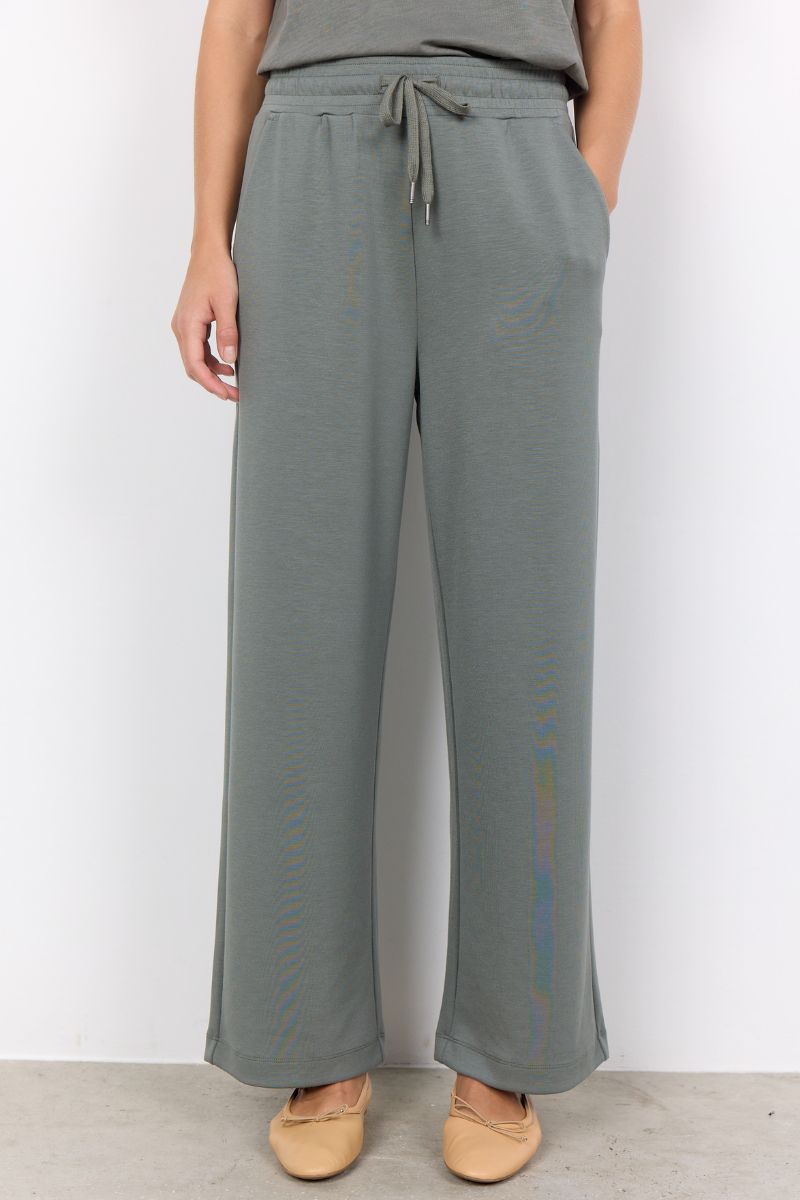 Tini Wide-Leg Pants | Army Green | Statebird Trousers