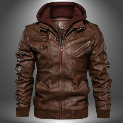 David | Håndlavet Vintage Læderjakke" can be rewritten as "David | Håndlavet Klassisk Læderjakke i Vintage Stil.