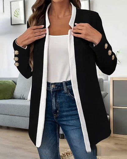 Veste Chic en Couleurs Contrastées