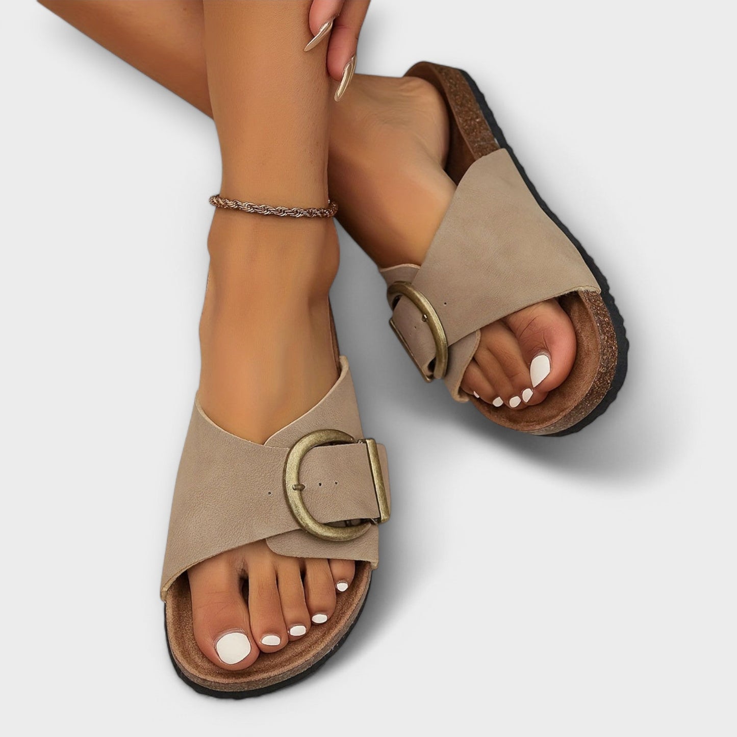 Margie - Kork Sandaler til Dame med Spænderem Design