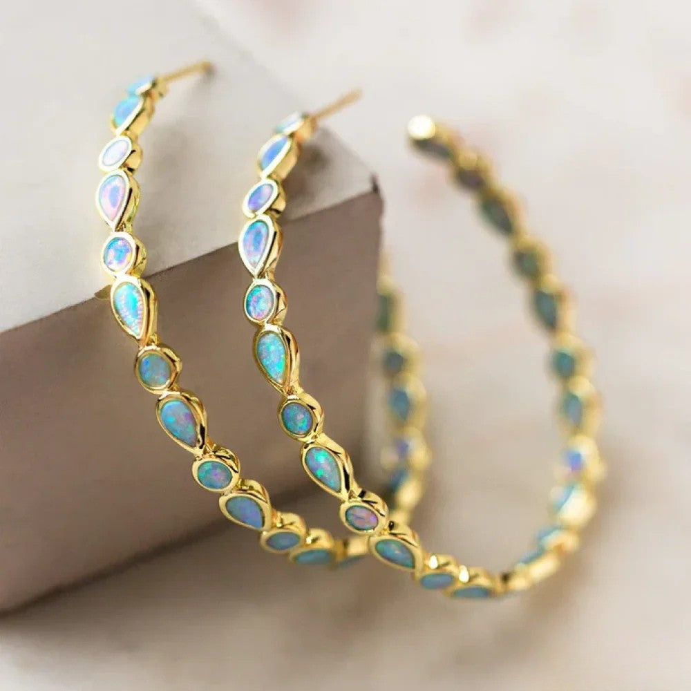 Retro Hoop Earrings