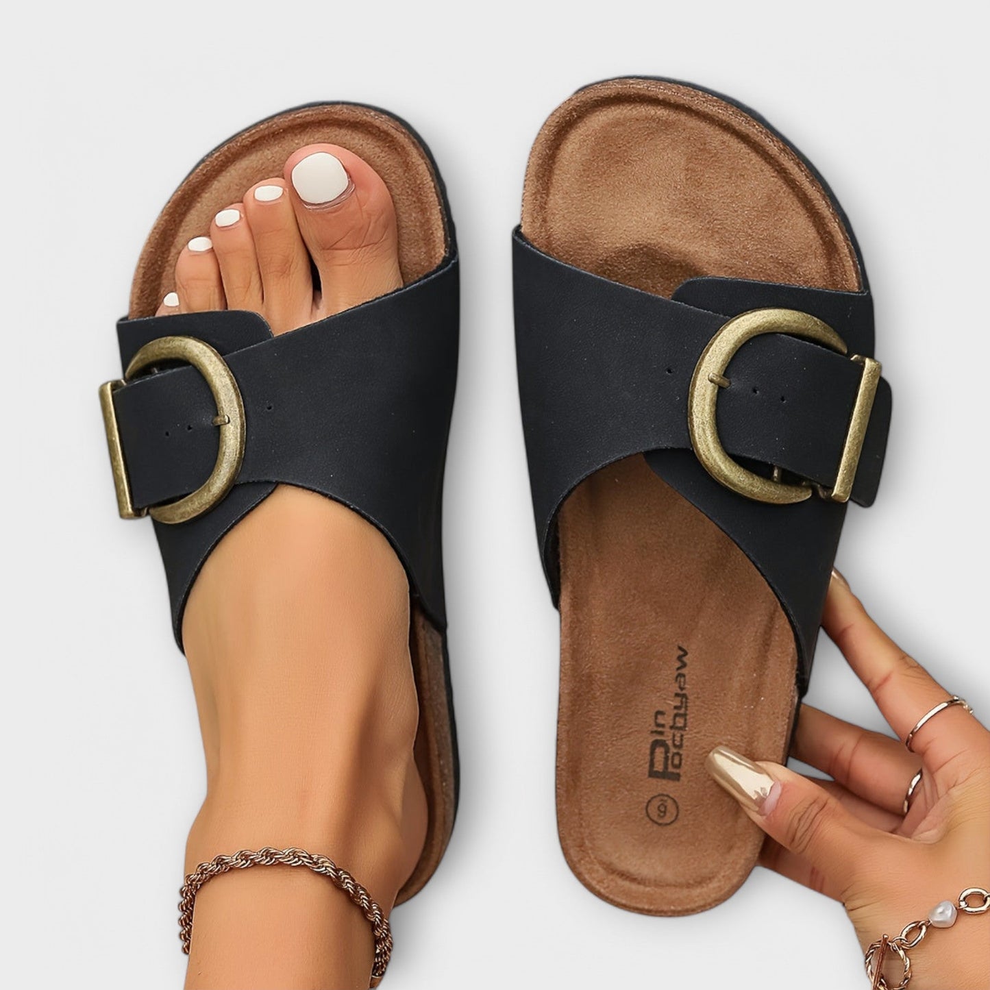 Margie - Kork Sandaler til Dame med Spænderem Design