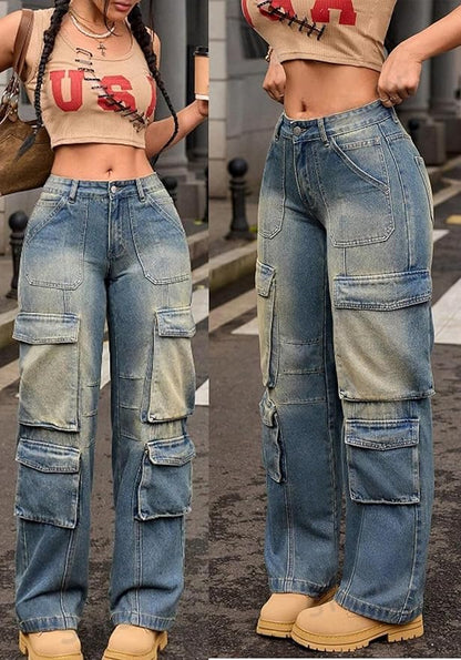 Urban Nomad - Vintage-Inspired Cargo Jeans