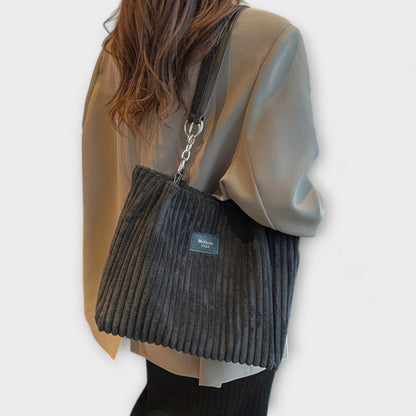 Lora - Soft Corduroy Shoulder Bag