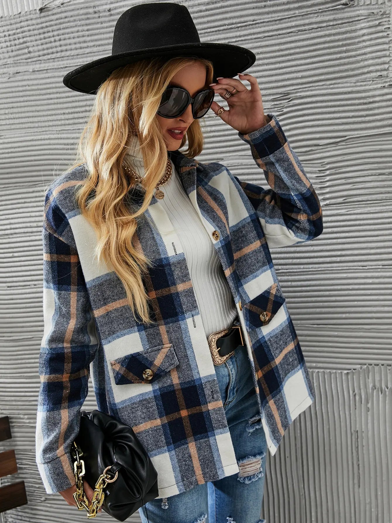 Kelly | Elegant Checked Blazer Jacket
