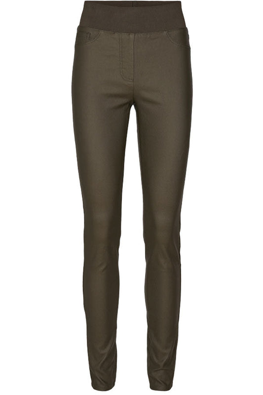 Shantal Cooper | Oliven | Freequent Coated Trousers