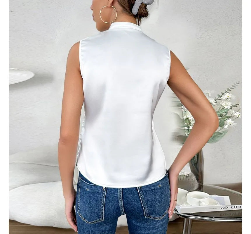 Sarah | Chic Sleeveless Solid Color Top