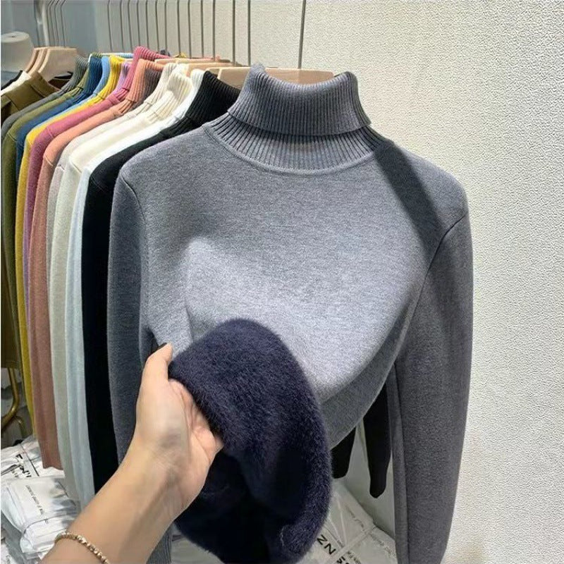 Moderne sweater med høj hals