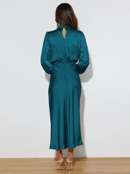 Marie | Stilfuld Satin Maxi Kjole
