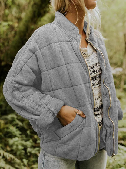 Rasmine | Elegant Quilted Jacket with Zipper