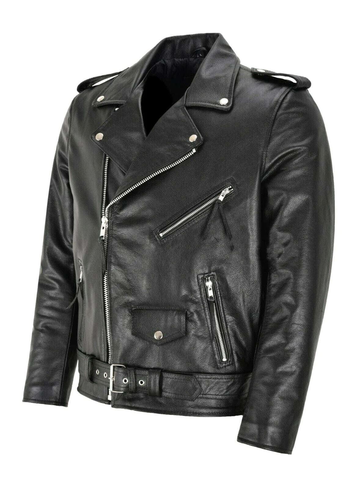 "Oliver™ | Klassisk Biker Læderjakke" can be rewritten as "Oliver™ | Classic Biker Leather Jacket".