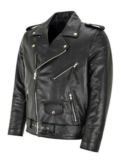 "Oliver™ | Klassisk Biker Læderjakke" can be rewritten as "Oliver™ | Classic Biker Leather Jacket".