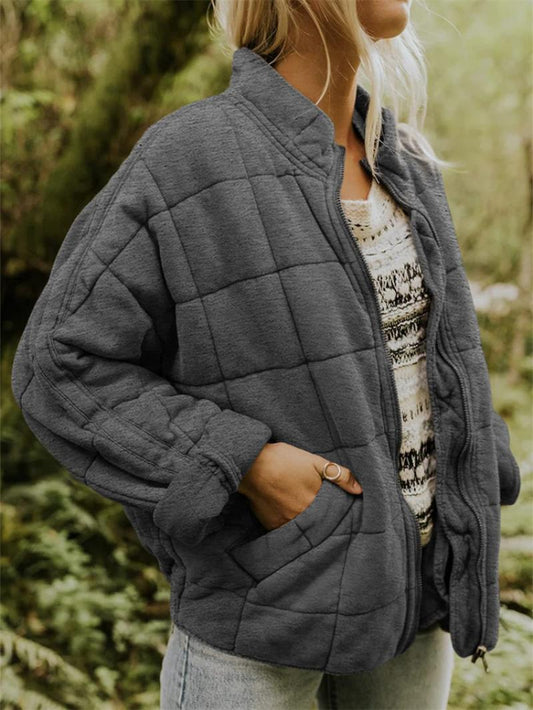 Rasmine | Elegant Quilted Jacket with Zipper