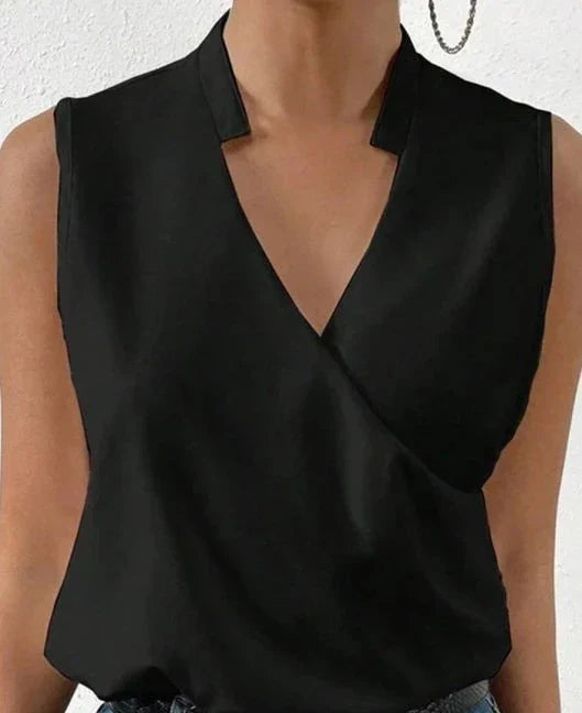 Sarah | Chic Sleeveless Solid Color Top