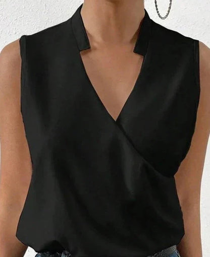 Sarah | Chic Sleeveless Solid Color Top