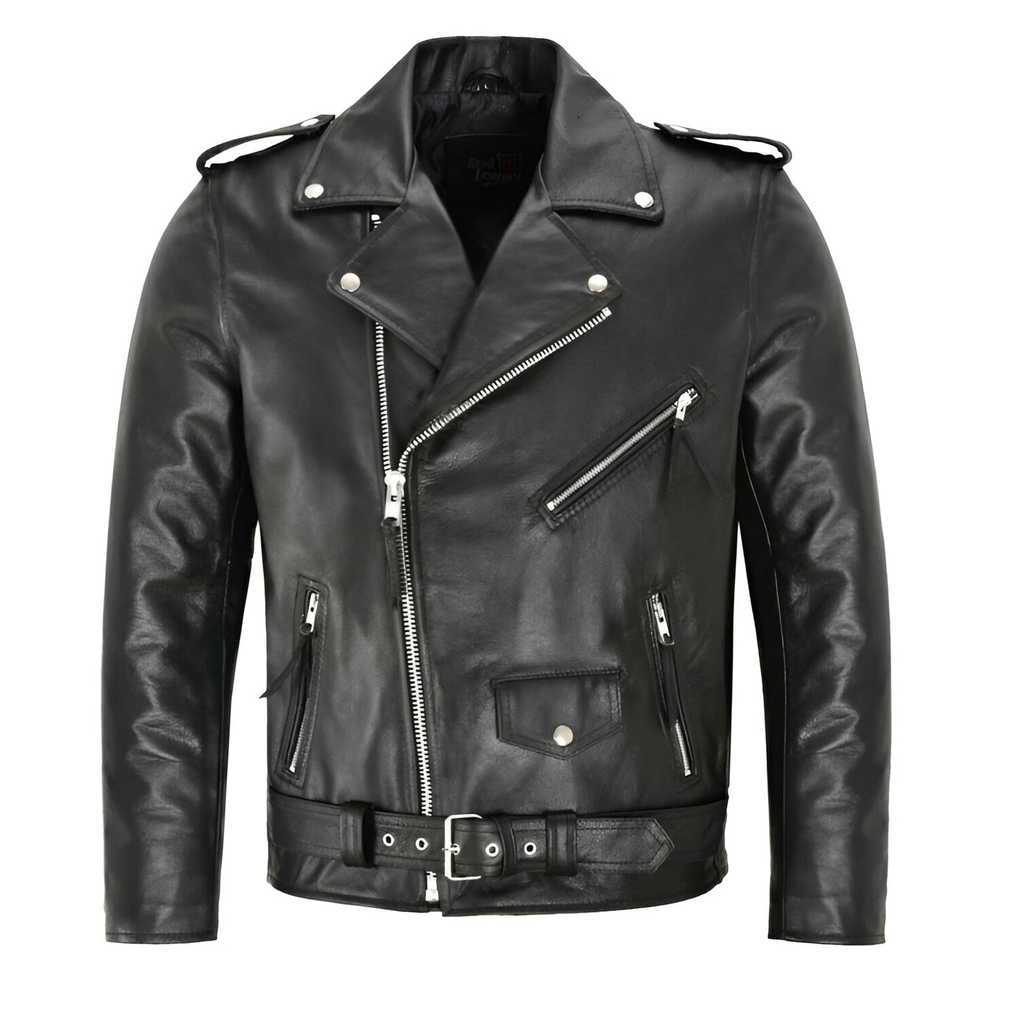 "Oliver™ | Klassisk Biker Læderjakke" can be rewritten as "Oliver™ | Classic Biker Leather Jacket".