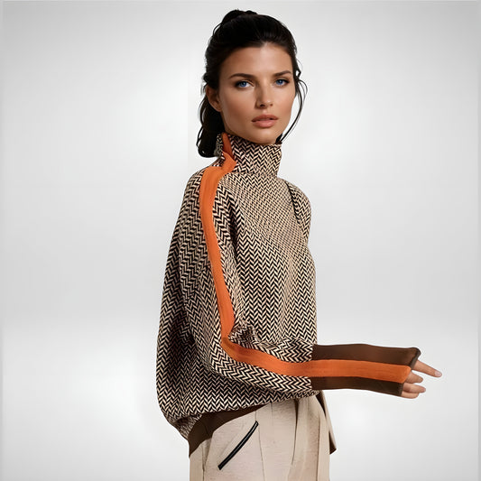 Inès | Grafisk Turtleneck Sweater