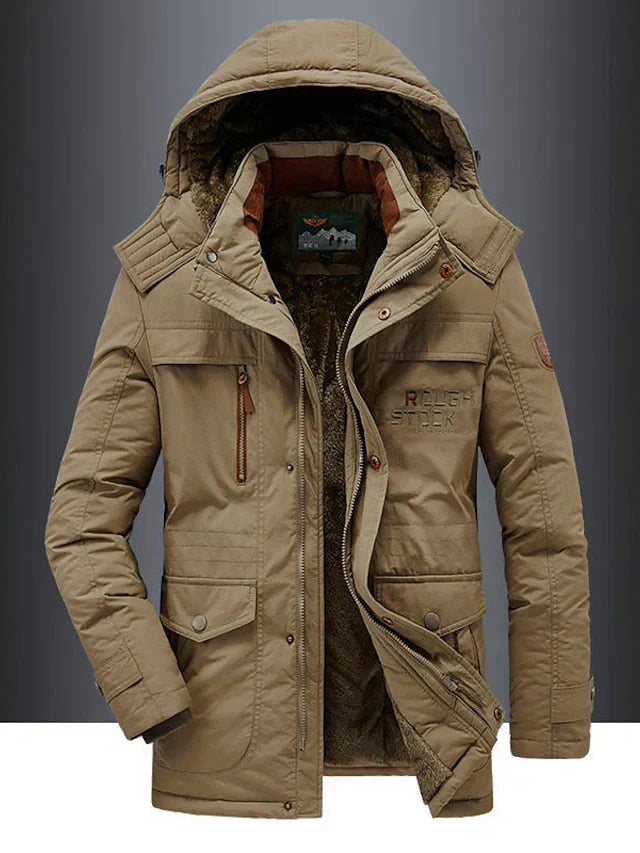 Jarl™ | Varm Vinterjakke med Hætte" can be rewritten as "Jarl™ | Cozy Winter Jacket with Hood.