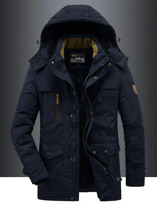 Jarl™ | Varm Vinterjakke med Hætte" can be rewritten as "Jarl™ | Cozy Winter Jacket with Hood.